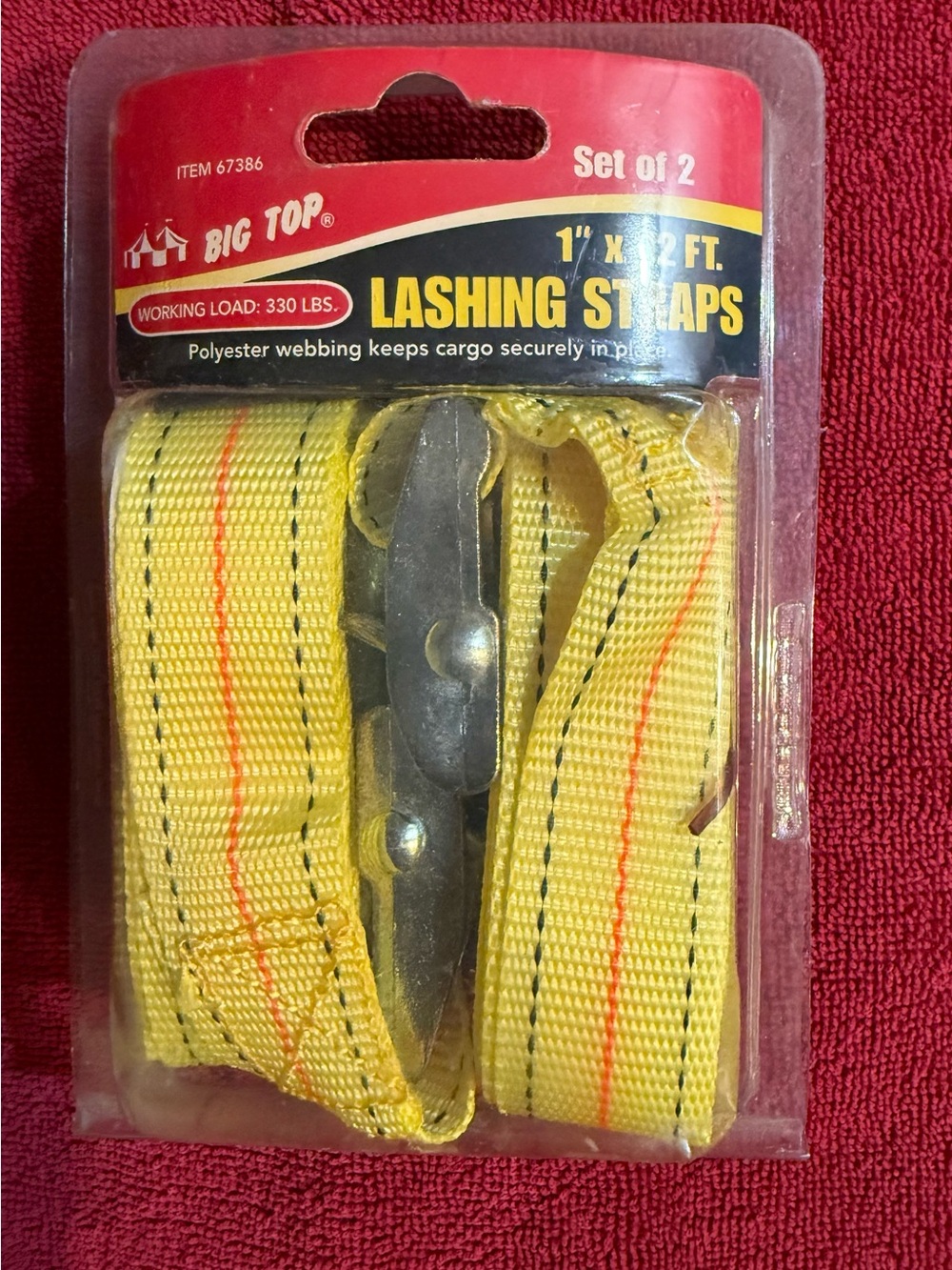 Yellow Lashing Straps - Set of 2 (1" x 2 ft)